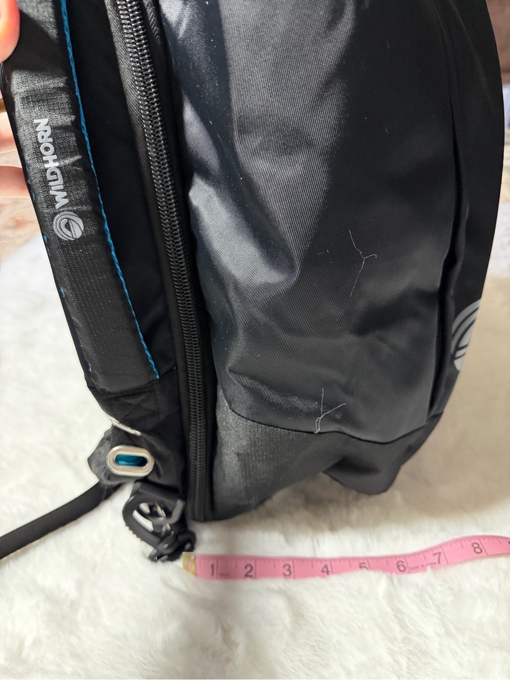 Men's Black Backpack with Blue Trim